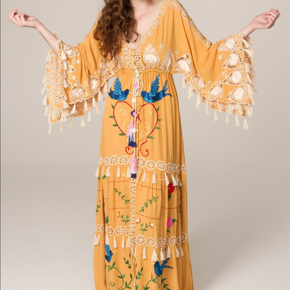 ISO FILLYBOO HEART ON THE FLOOR DUSTER MAXI DRESS